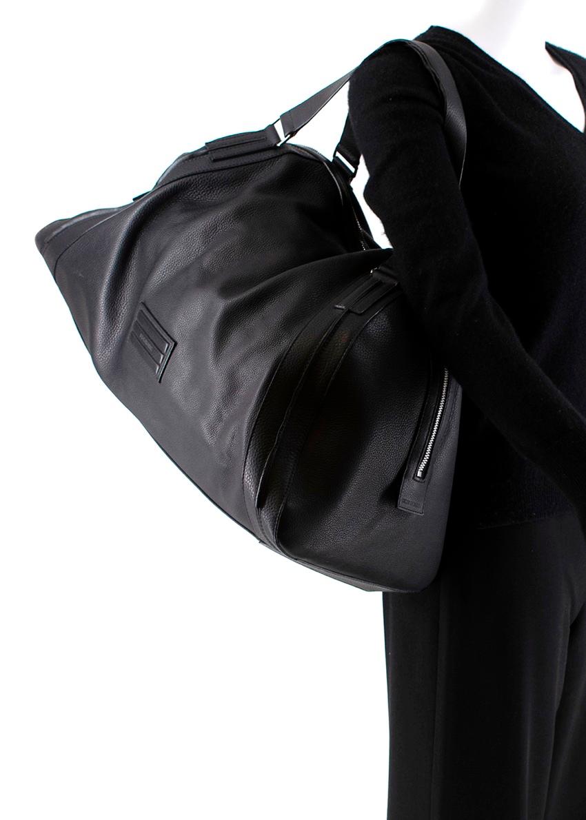 Dior Homme Black Leather Weekender Bag For Sale 1