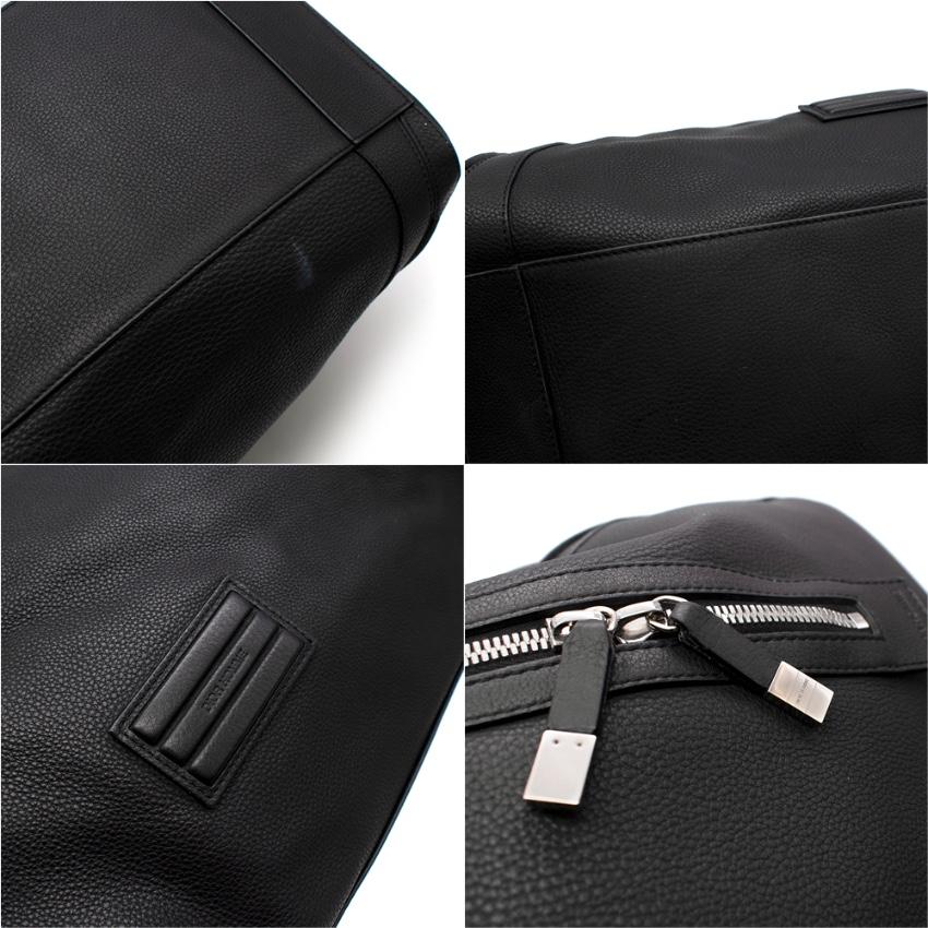 Dior Homme Black Leather Weekender Bag For Sale 2