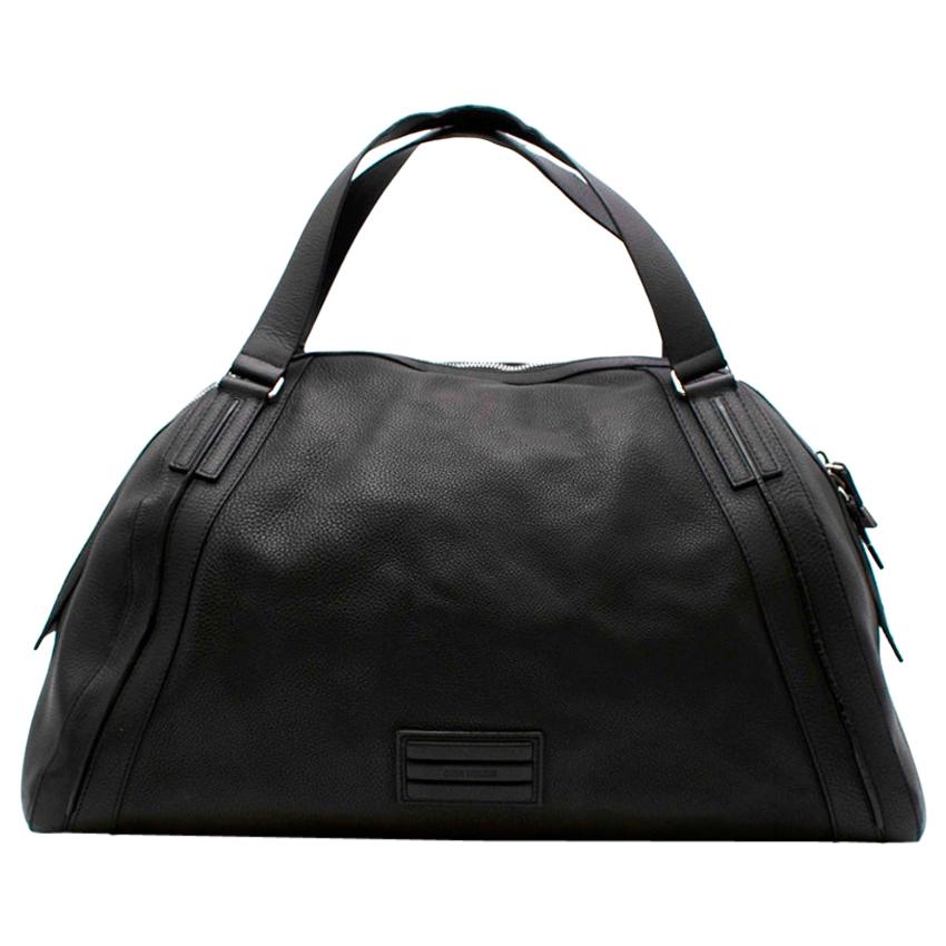 Dior Homme Black Leather Weekender Bag For Sale