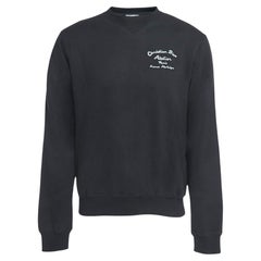 Dior Homme Black Logo Embroidered Crew Neck Sweatshirt M