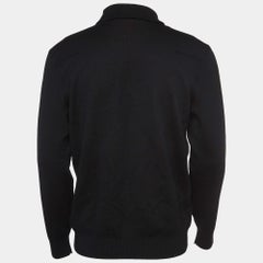 Dior Homme Jersey Negro Mr.Dior Jacquard Lana Cuello Tortuga L