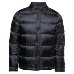 Dior Homme Black Oblique Nylon Jacquard Quilted Jacket M