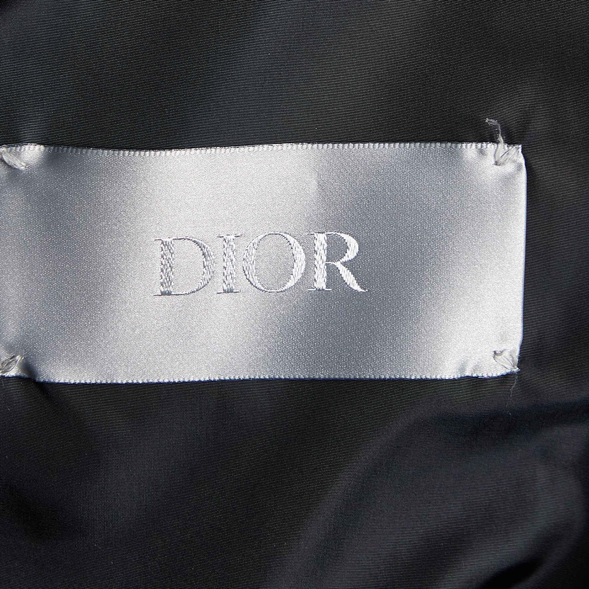 Dior Homme Black Oblique Technical Jacquard Quilted Jacket XXL 2