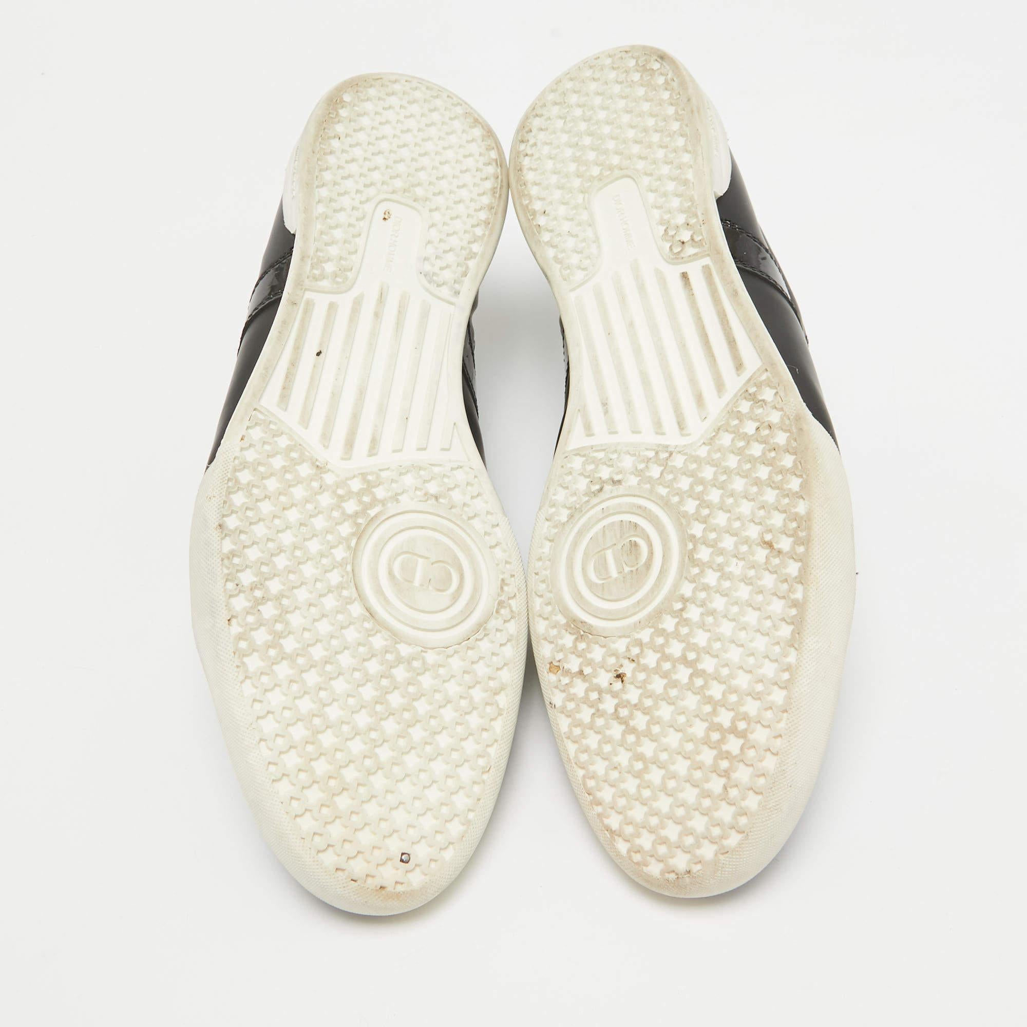 Dior Homme Zapatillas bajas de charol y piel negras Talla 43 en venta 1