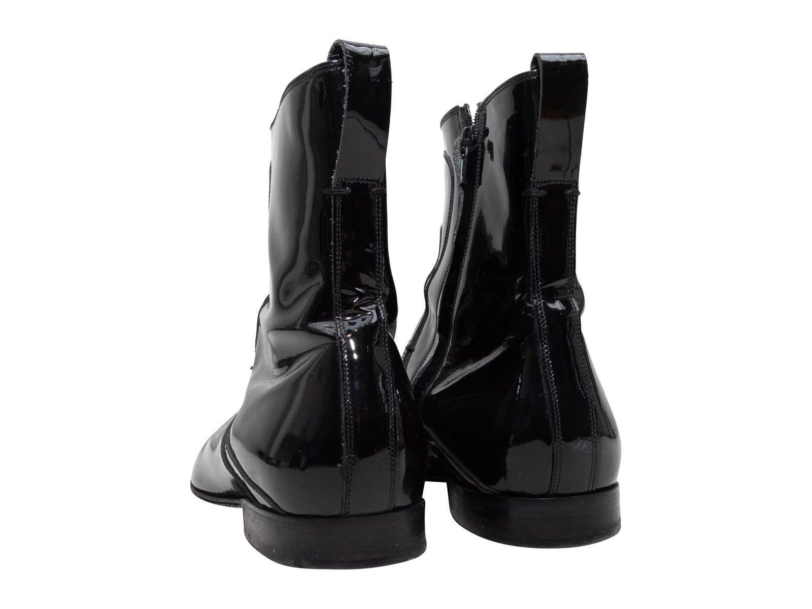 Men's Dior Homme Black Patent Leather Chelsea Boots