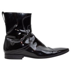 Dior Homme Black Patent Leather Chelsea Boots