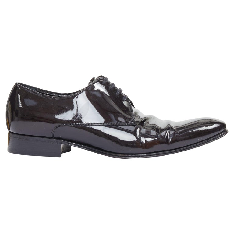 DIOR HOMME black patent leather lace up classic brogue dress shoes EU40.5 For Sale at 1stDibs DIOR HOMME black patent leather lace up classic brogue dress shoes EU40.5 For Sale at 1stDibs