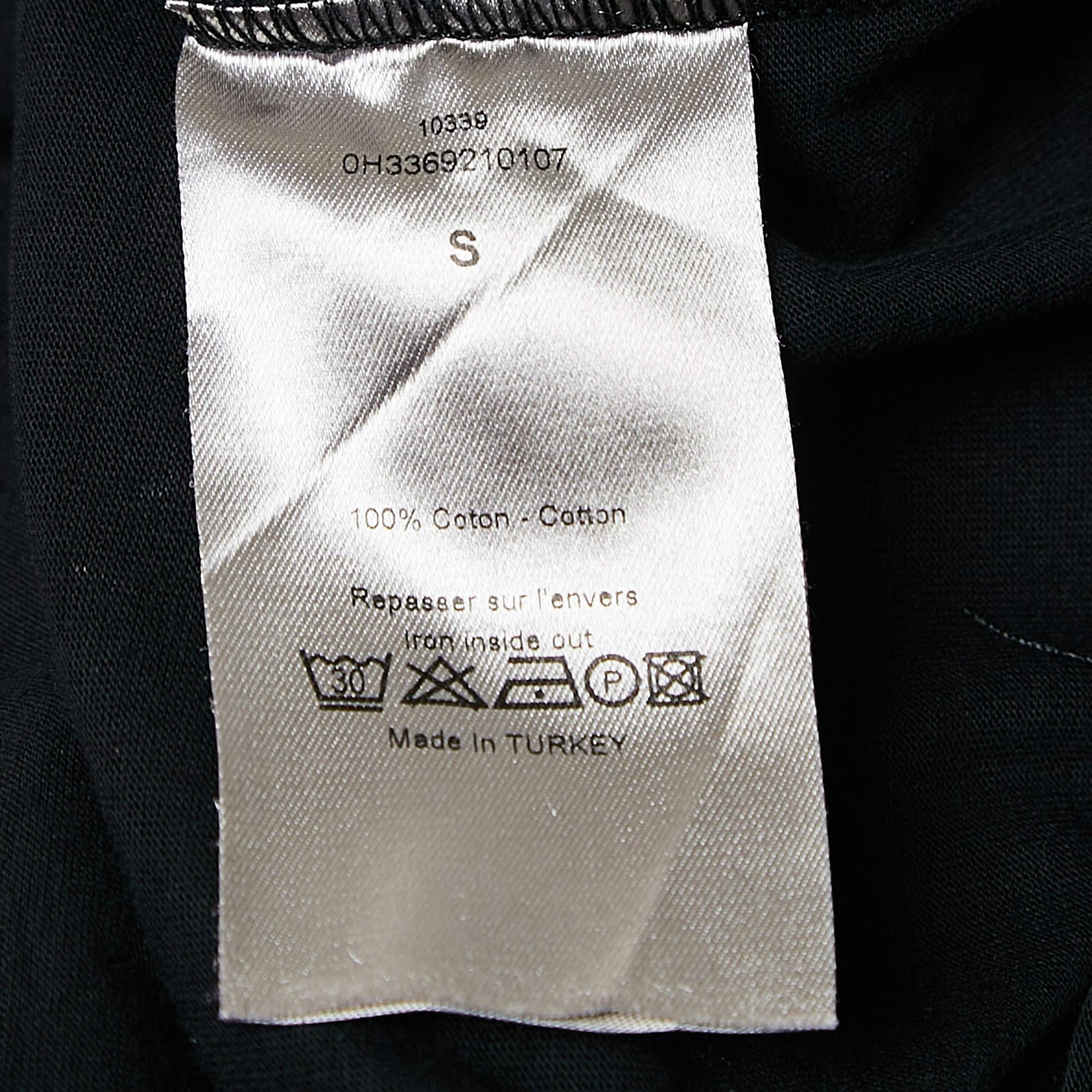 Uomo Dior Homme - Maglietta nera in jersey di cotone stampato T S in vendita