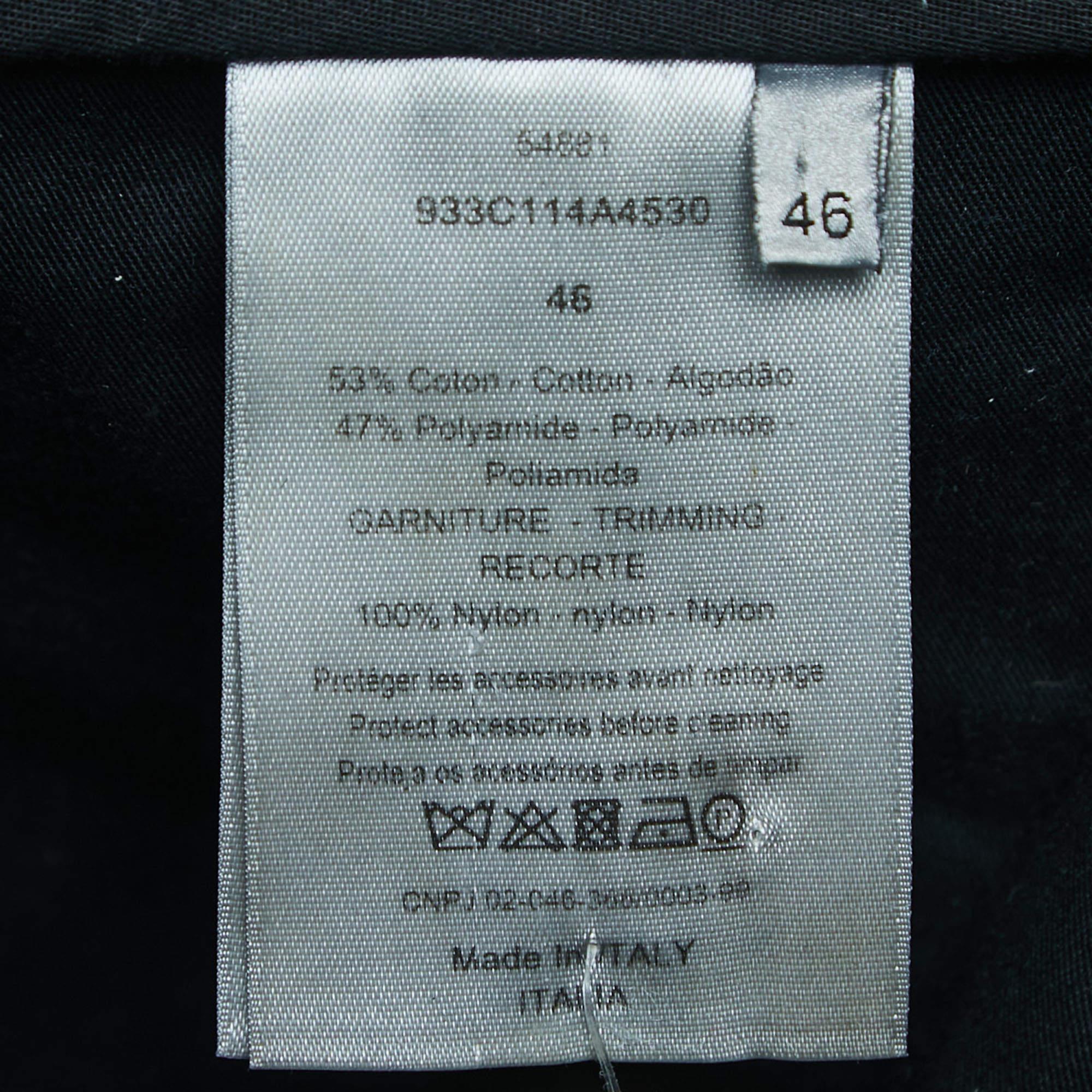 Dior Homme Black Technical Cotton Tactical CD Buckled Cargo Pants S In Good Condition In Dubai, Al Qouz 2