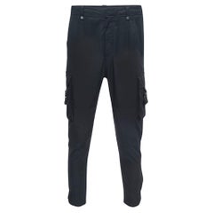Dior Homme Black Technical Cotton Tactical CD Buckled Cargo Pants S