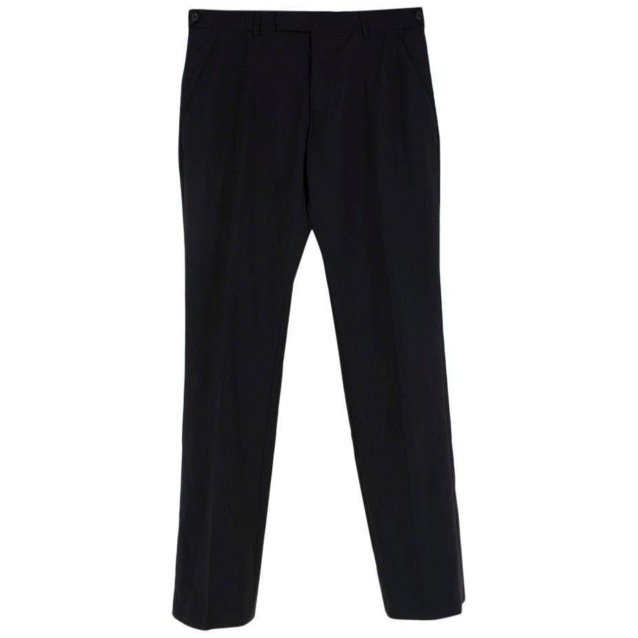 Dior Homme Black Wool Tailored Trousers - Size M EU48 For Sale
