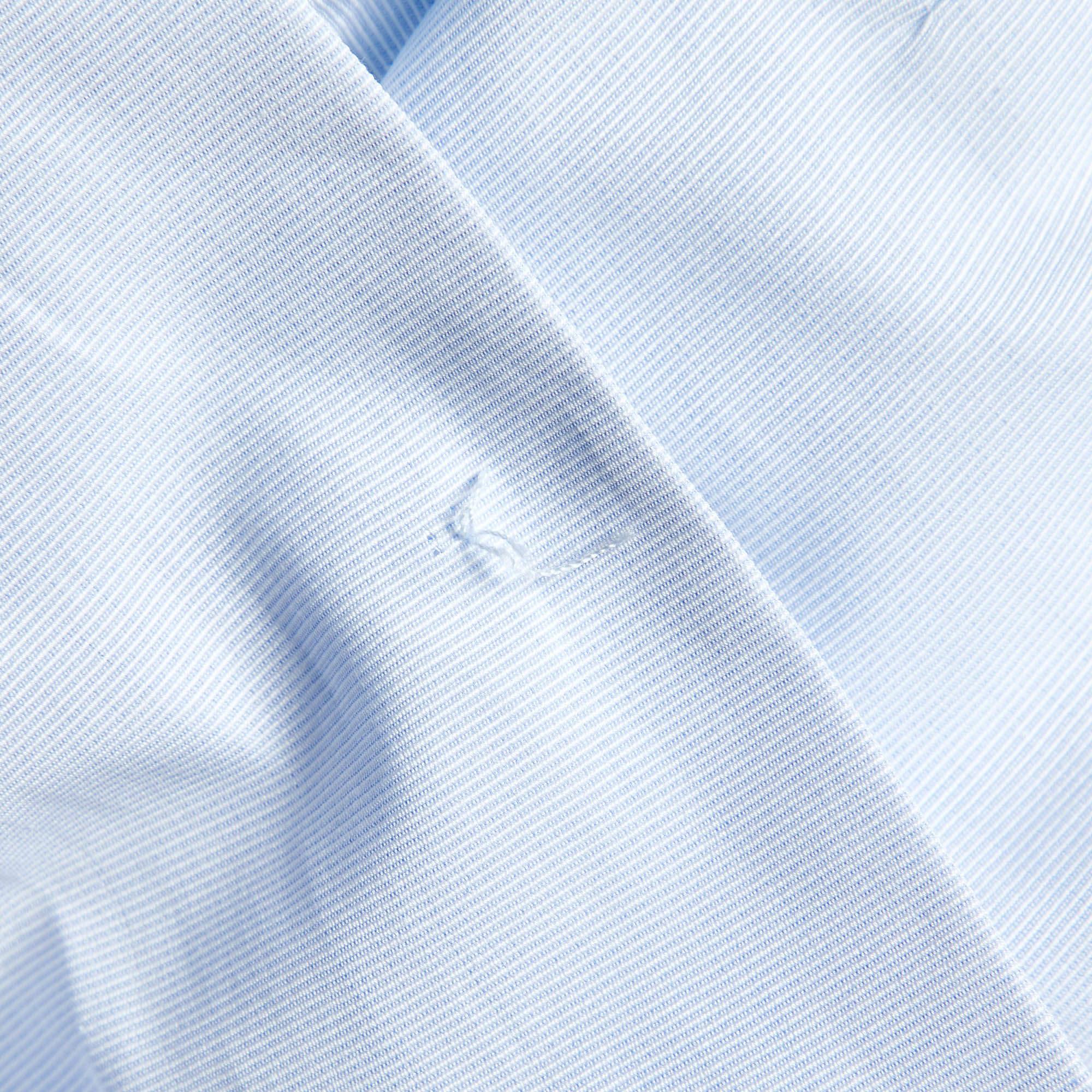 Men's Dior Homme Blue Embroidered Cotton Button Front Shirt M