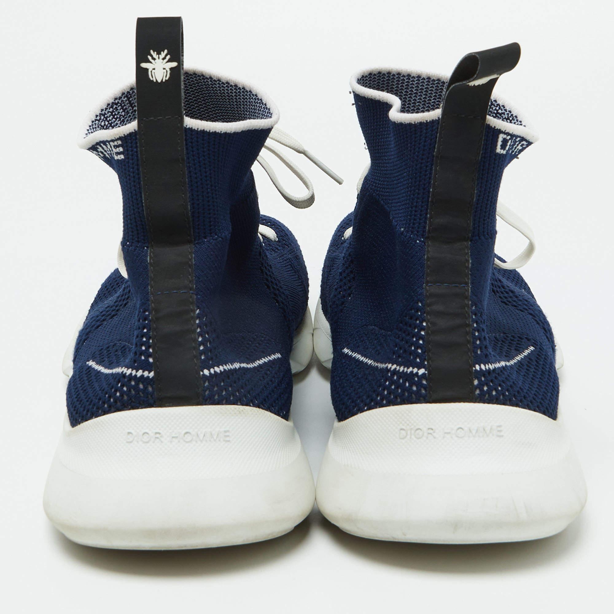Uomo Dior Homme Scarpe da ginnastica a calzino B21 in maglia blu misura 41 in vendita