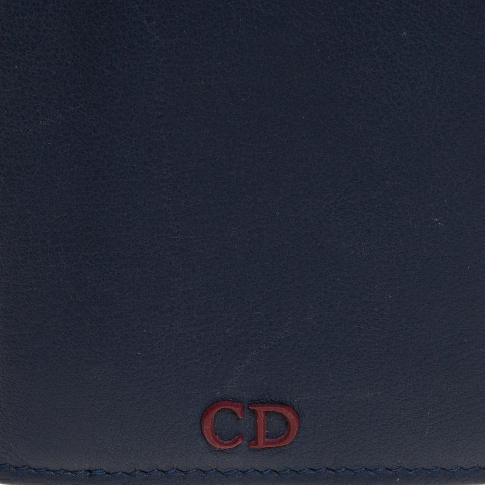 Dior Homme Blue Leather Long Wallet 2