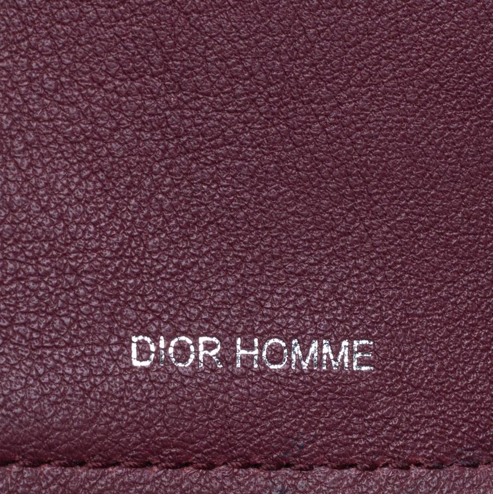 Black Dior Homme Blue Leather Long Wallet