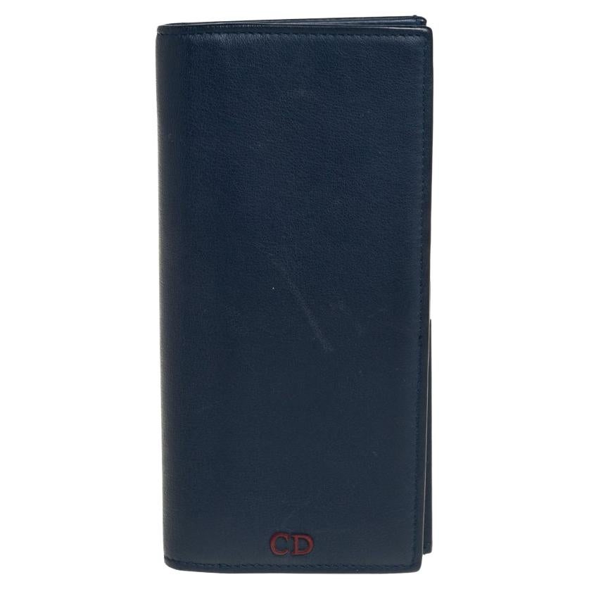 Dior Homme Blue Leather Long Wallet