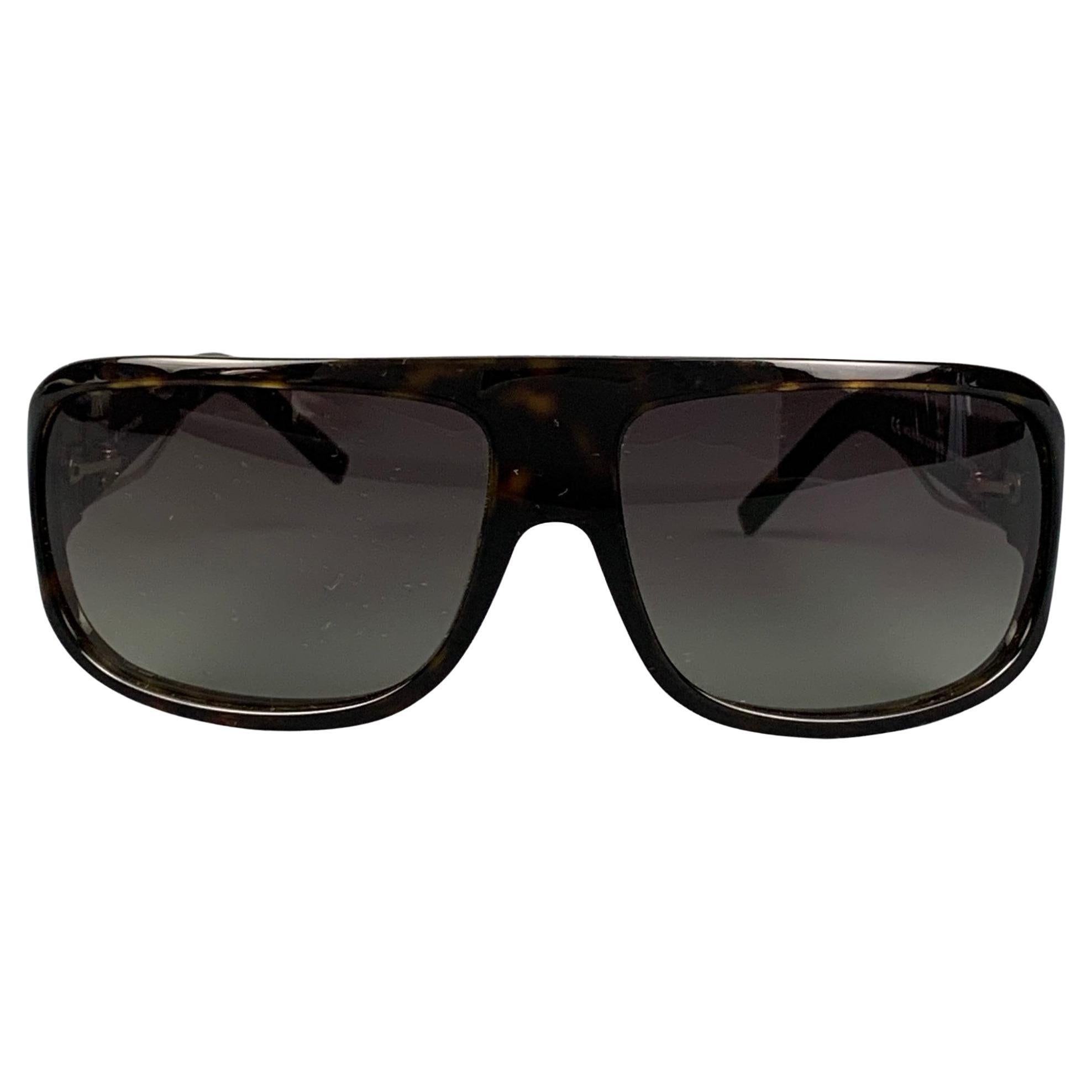 DIOR HOMME Brown Acetate Black Tie Sunglasses