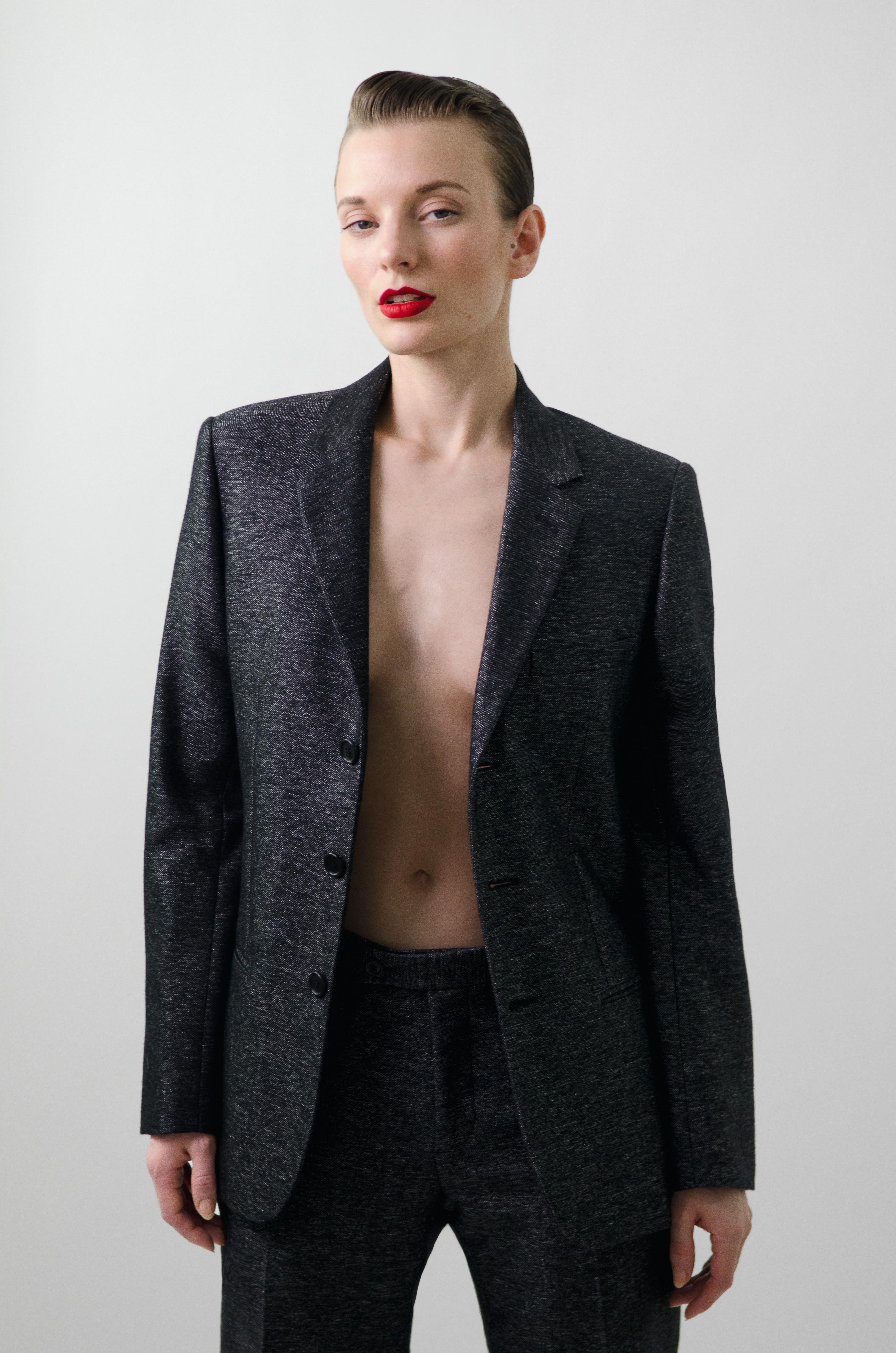 Dior Homme by Hedi Slimane Fall Winter 2007 “Navigate” Runway Suit

Brand: Dior Homme
Designer: Hedi Slimane
Collection: Fall Winter 2007
Fabric: Wool 52% / Polyester 47%
Color: Grey
Size:  46

This rare Dior Homme suit was designed by Hedi Slimane