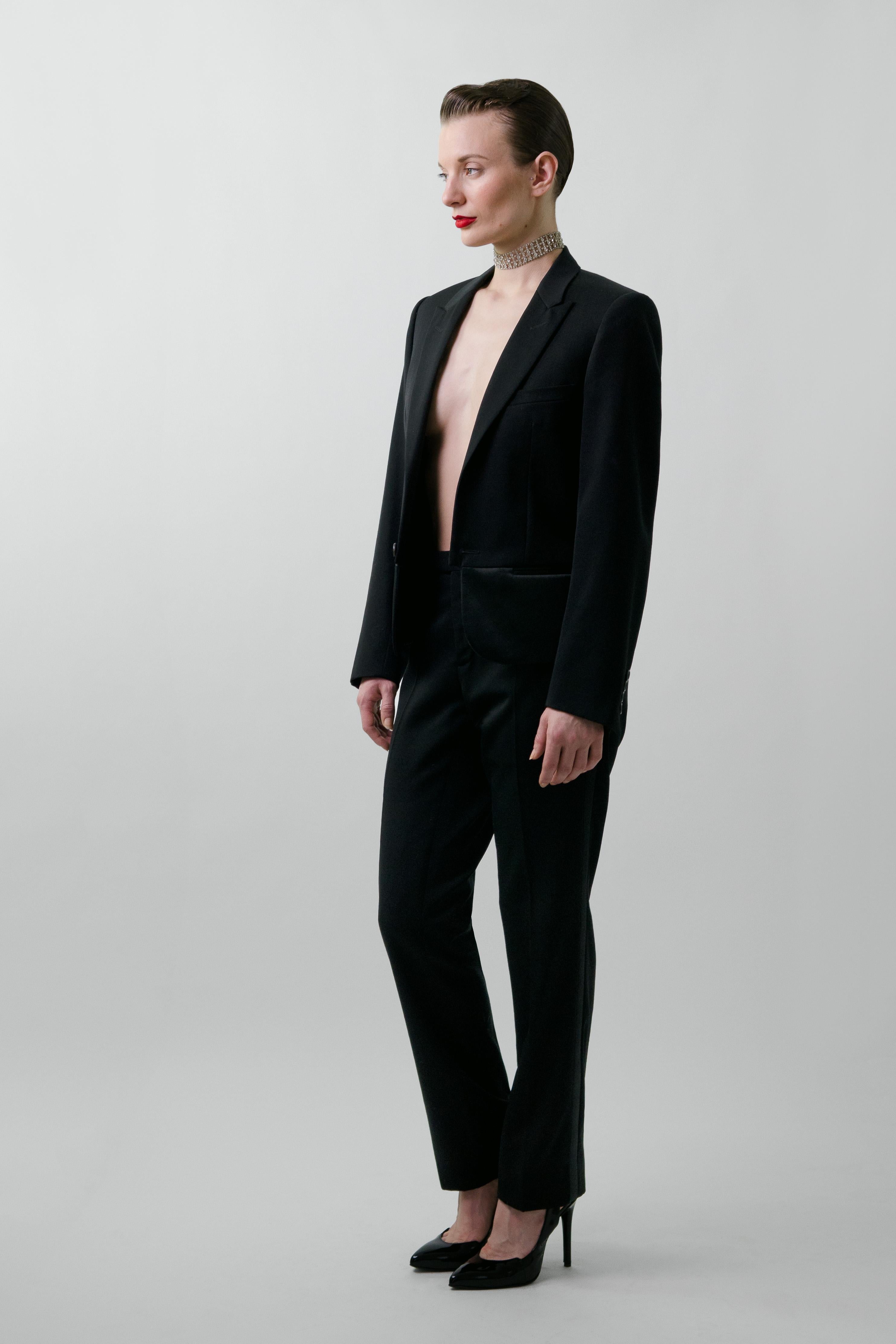 DIOR HOMME By HEDI SLIMANE S/S 2007 Satin Detail Tuxedo Suit In Excellent Condition In Berlin, BE