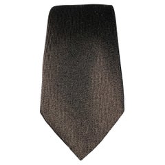 DIOR HOMME by HEDI SLIMANE SS04 Rare Vintage Strip Black White Embroidered Silk Skinny Tie