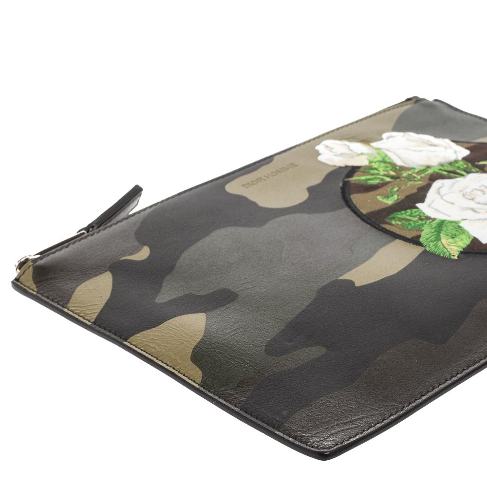 Dior Homme By Kris Van Camouflage Leather Zip Pouch 3