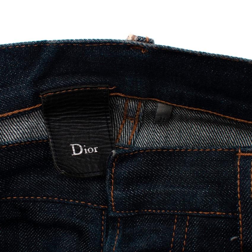 Dior Homme Dark Indigo Straight Leg 5 Pocket Jeans - US 8 In Excellent Condition For Sale In London, GB