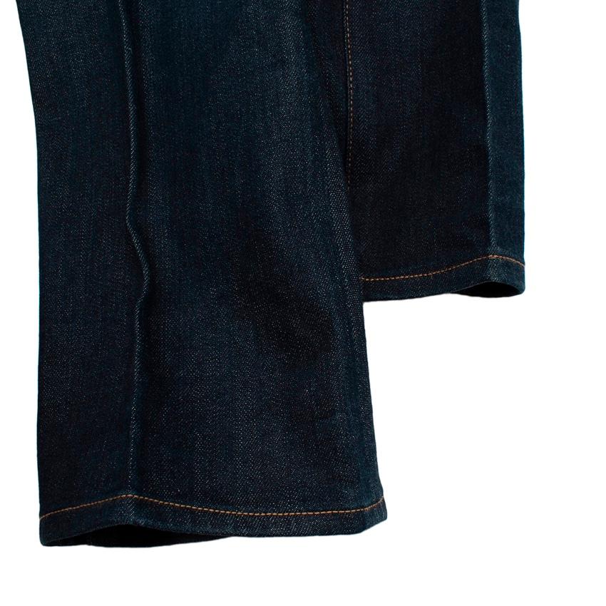 Dior Homme Dark Indigo Straight Leg 5 Pocket Jeans - US 8 For Sale 2