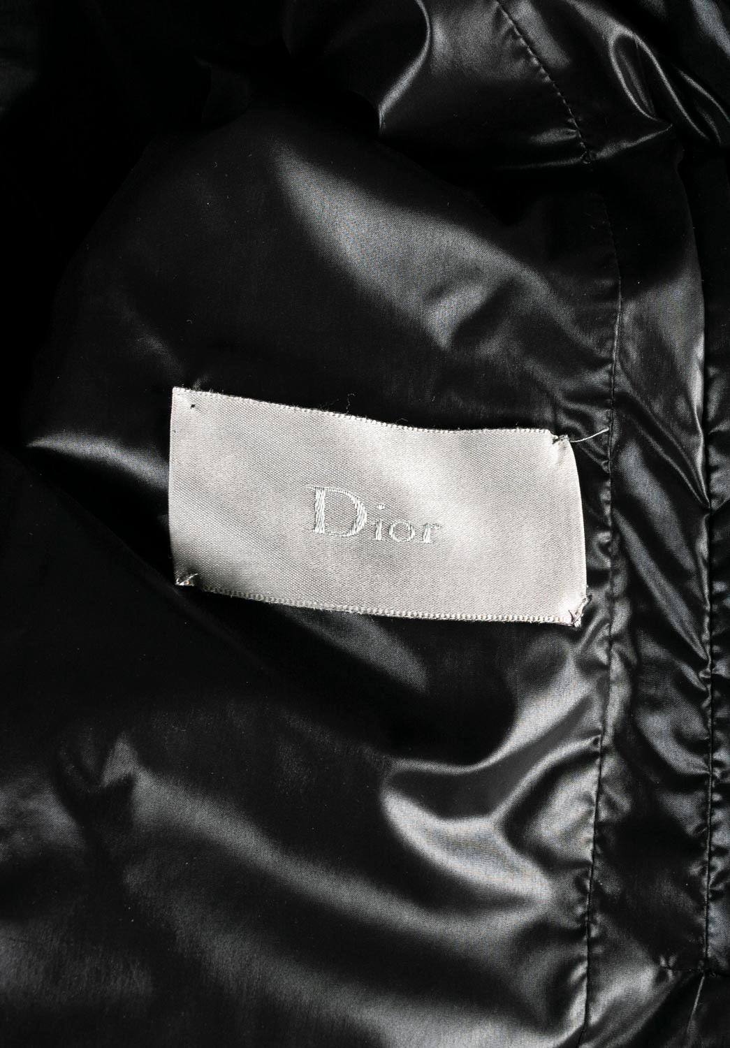 Dior Homme Down Jacket Men AW07 Bomber Size 48IT For Sale 2