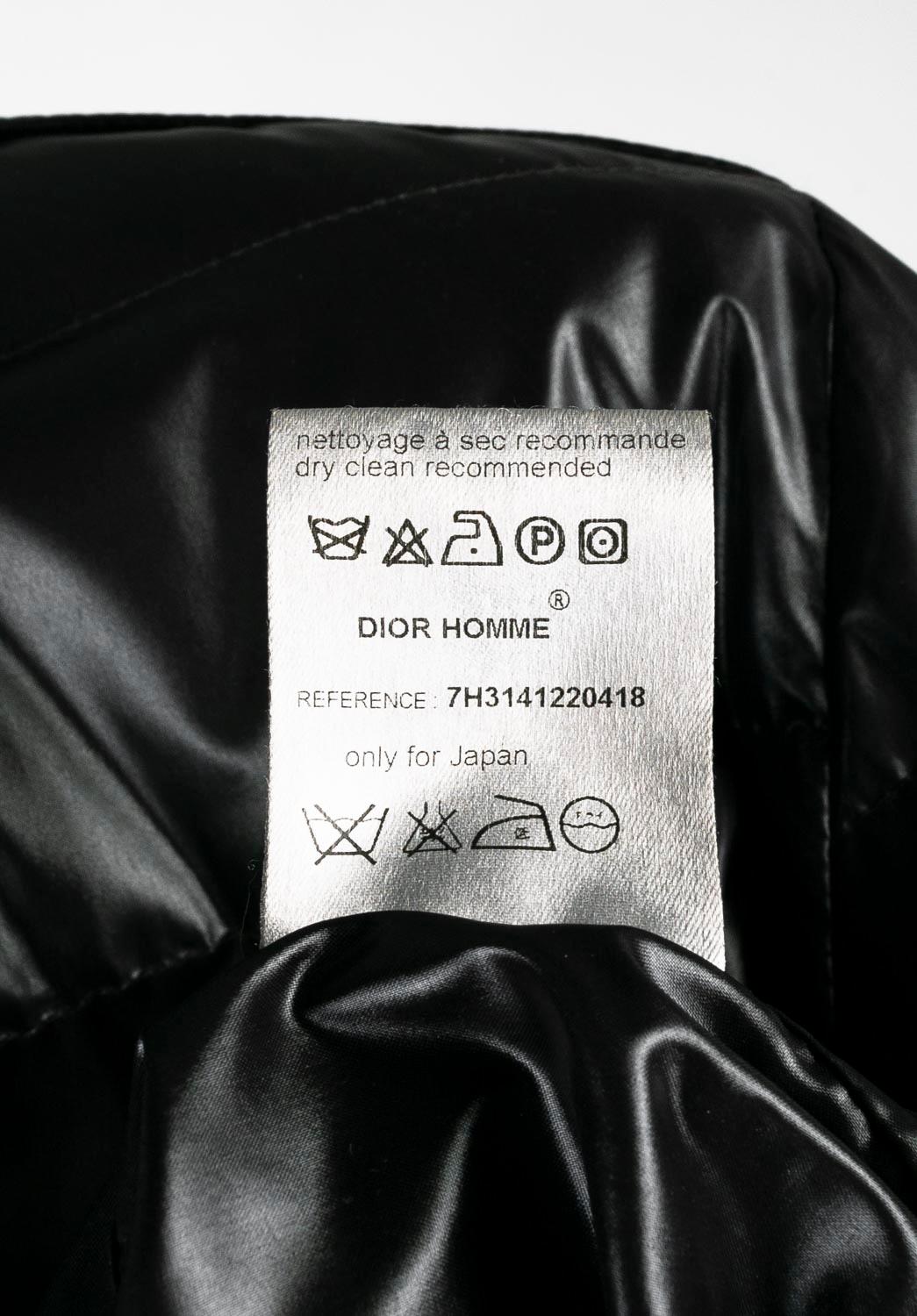 Dior Homme Down Jacket Men AW07 Bomber Size 48IT For Sale 4