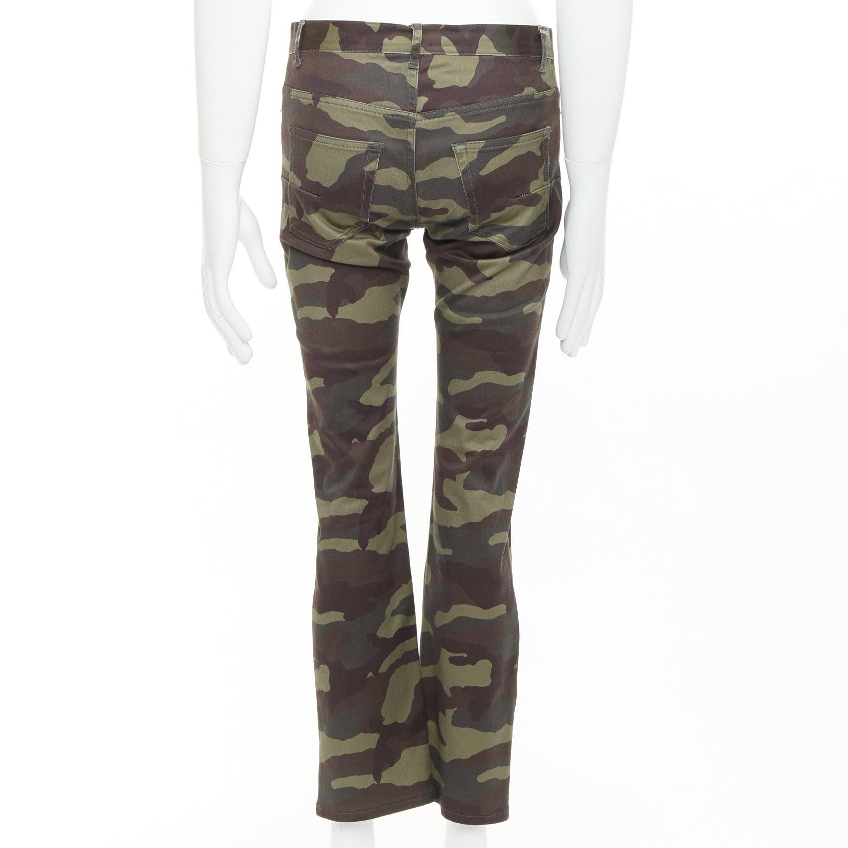 De los hombres DIOR HOMME vaqueros pitillo de camuflaje Army verde 30 en venta