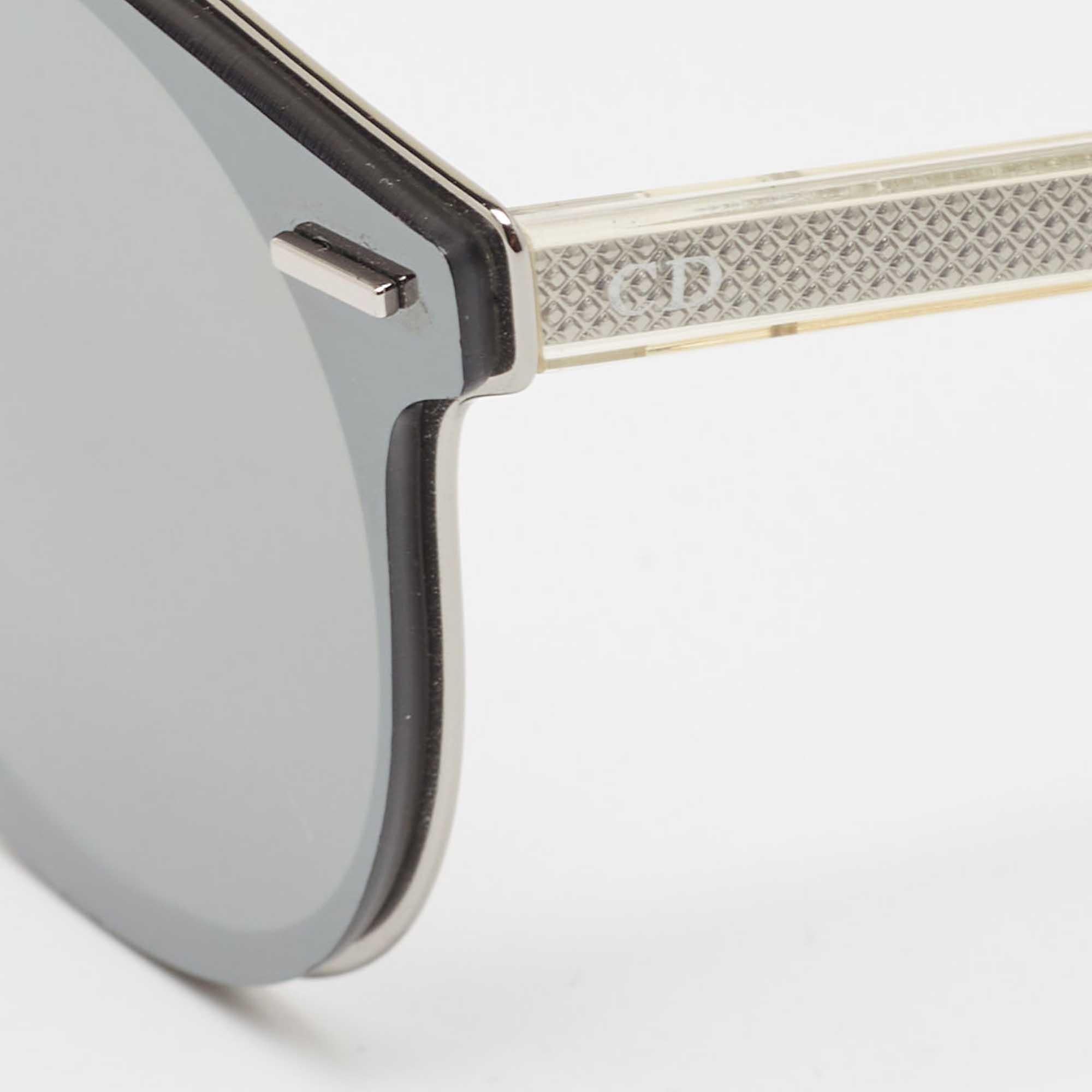Gray Dior Homme Grey Mirrored 0211S Round Sunglasses