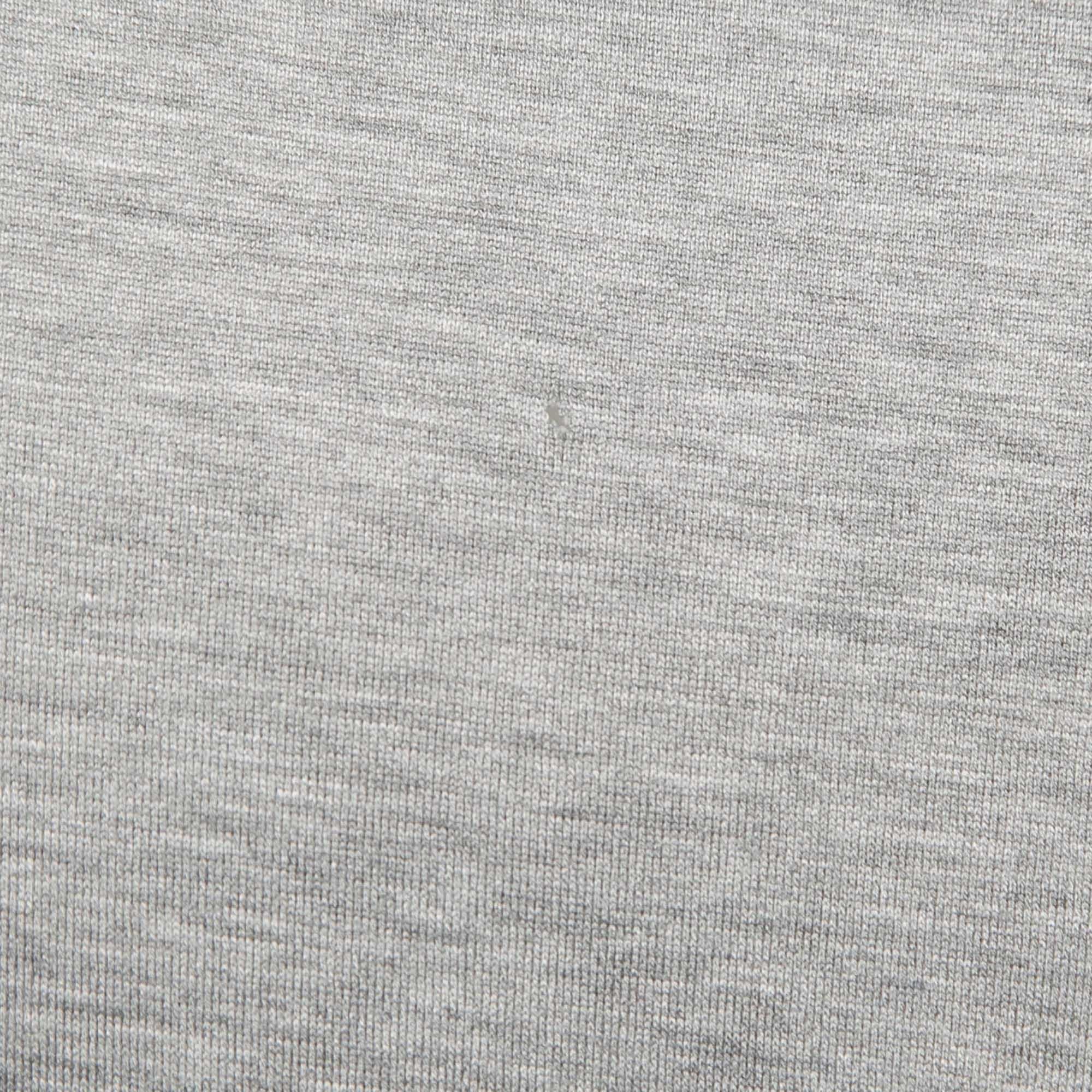 Dior Homme Grey Printed Cotton Jersey T-Shirt XS In Good Condition For Sale In Dubai, Al Qouz 2