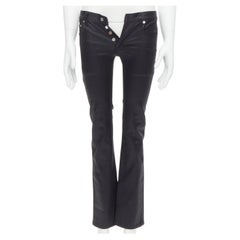 DIOR HOMME Hedi Slimane black coated 5-pocket slinny fit jeans 26"