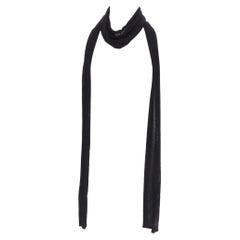 DIOR HOMME Hedi Slimane black cotton mesh skinny long wrap scarf