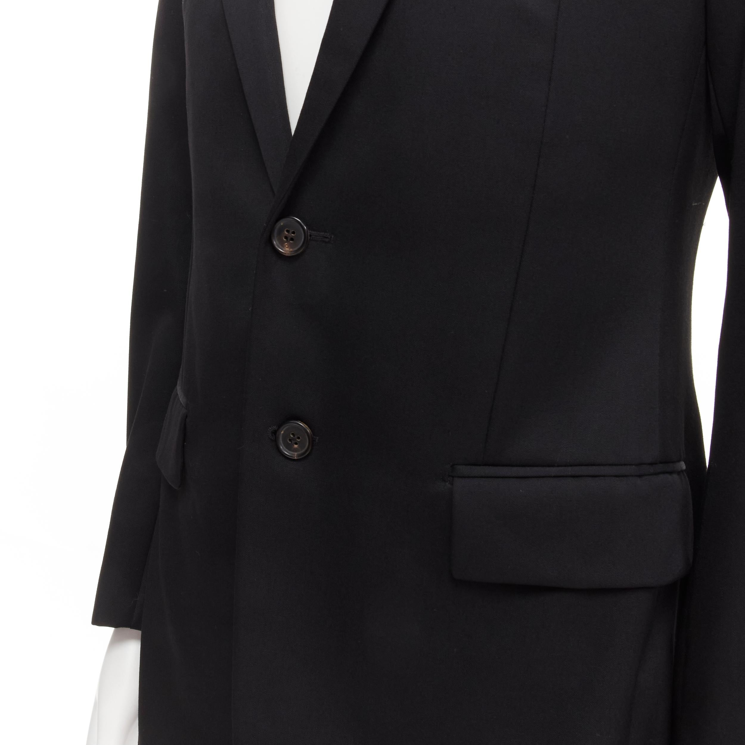 DIOR HOMME Hedi Slimane leather collar classic 2-button blazer jacket FR46 S 4