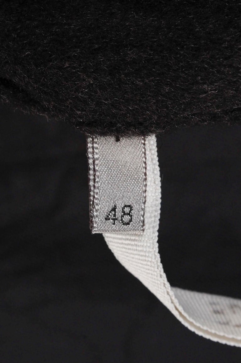 Dior Homme Hedi Slimane Leather Details Peacoat Men Coat Size 48IT (M/L) For Sale 7