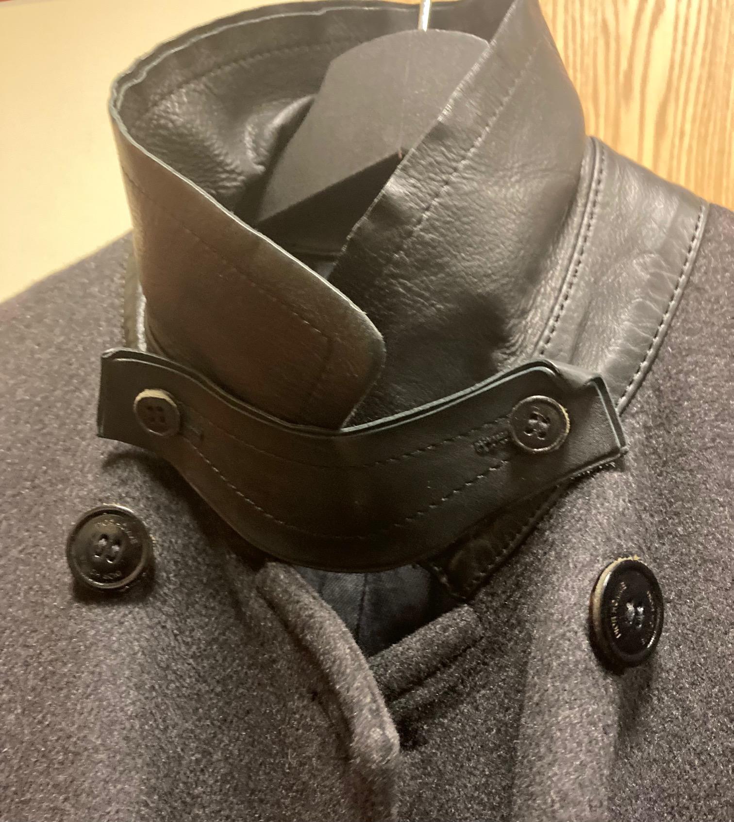 Dior Homme Hedi Slimane Leather Details Peacoat Men Coat Size 48IT (M/L) 6