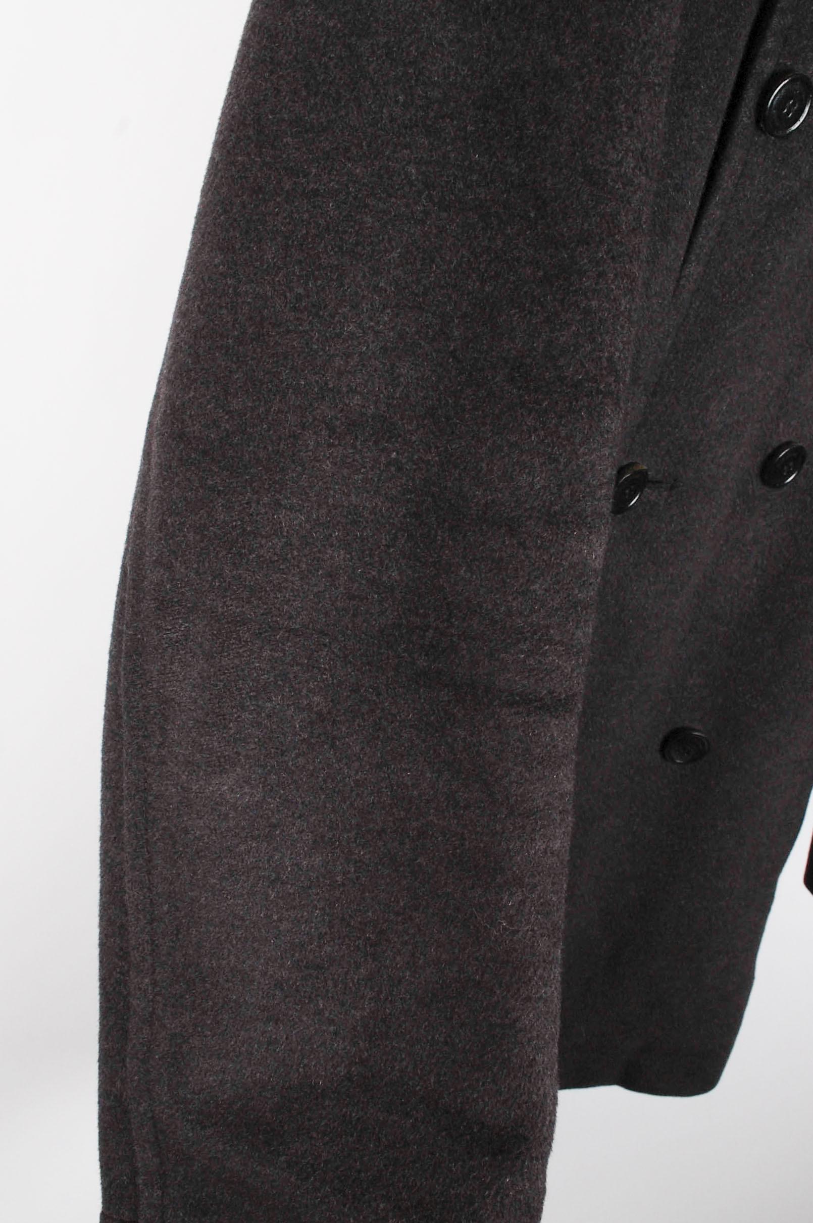 Dior Homme Hedi Slimane Leather Details Peacoat Men Coat Size 48IT (M/L) 1