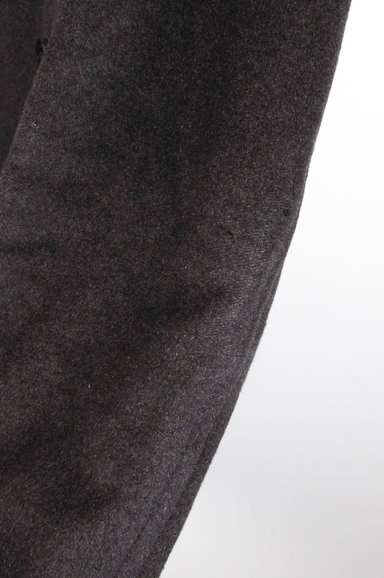 Dior Homme Hedi Slimane Leather Details Peacoat Men Coat Size 48IT (M/L) For Sale 4