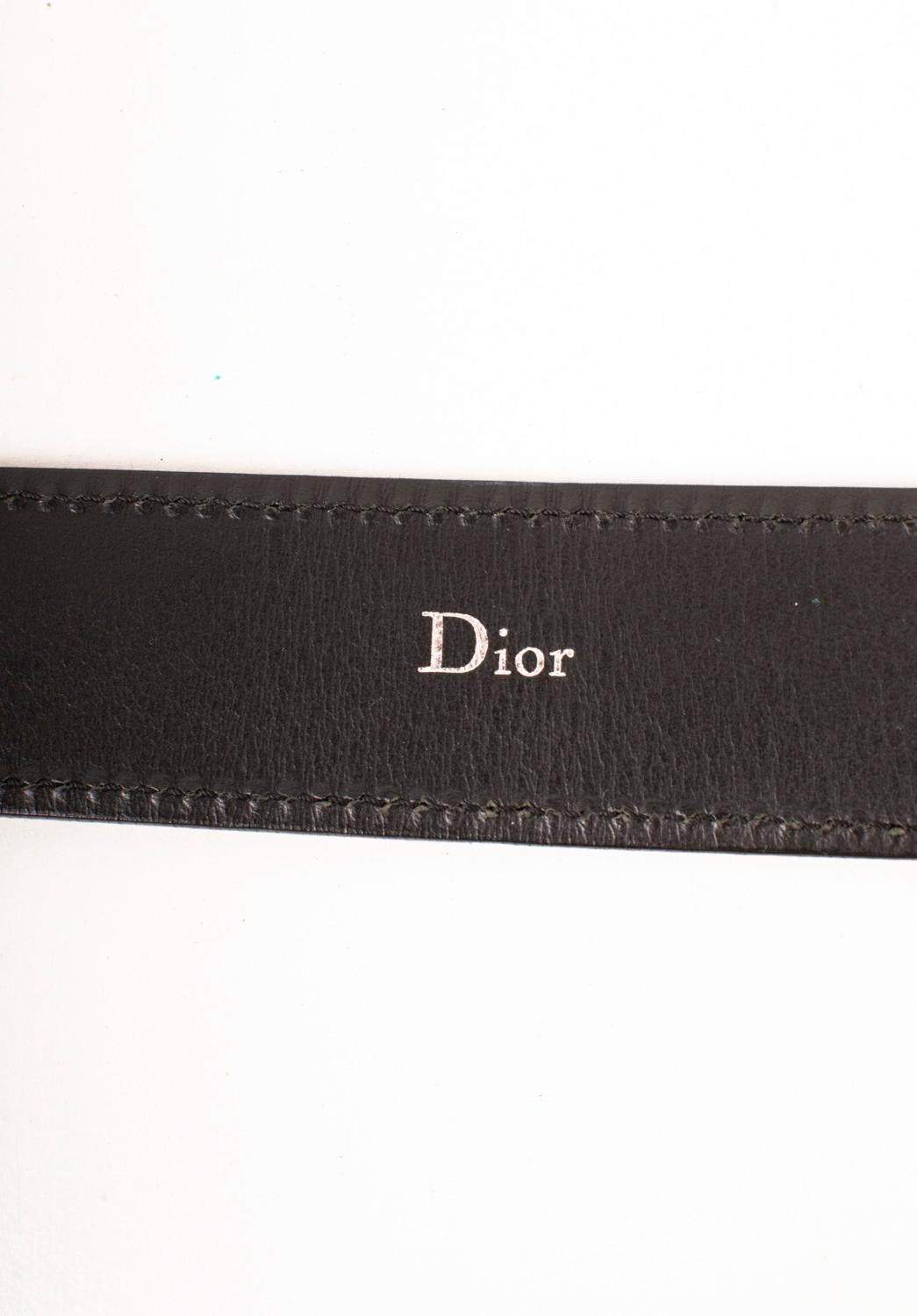 Dior Homme Hedi Slimane Cinturón de piel para hombre Talla 100/40 en Bueno estado para la venta en Kaunas, LT