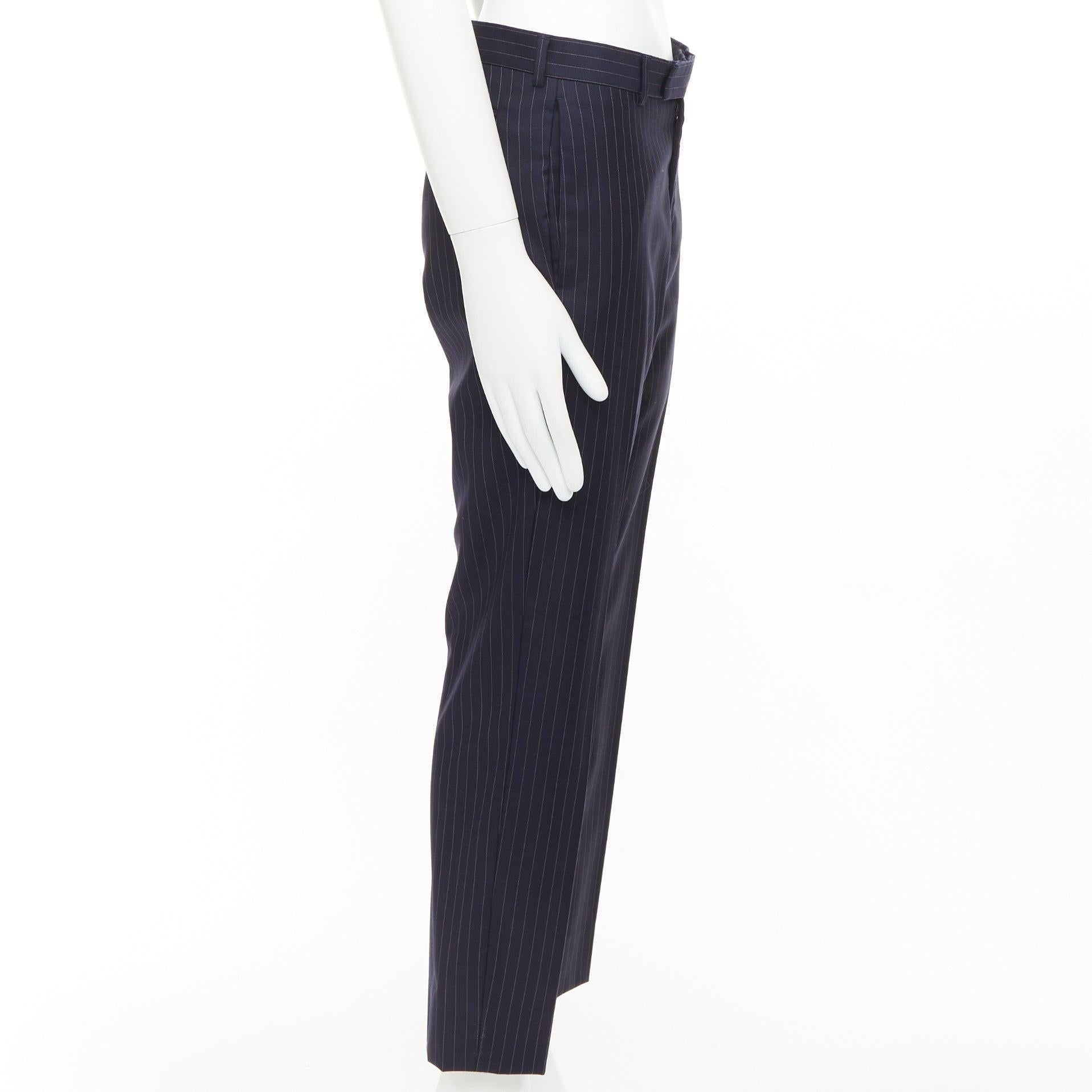 DIOR HOMME Hedi Slimane pantaloni gessati in 100% lana vergine FR44 XS In condizioni ottime in vendita a Hong Kong, NT