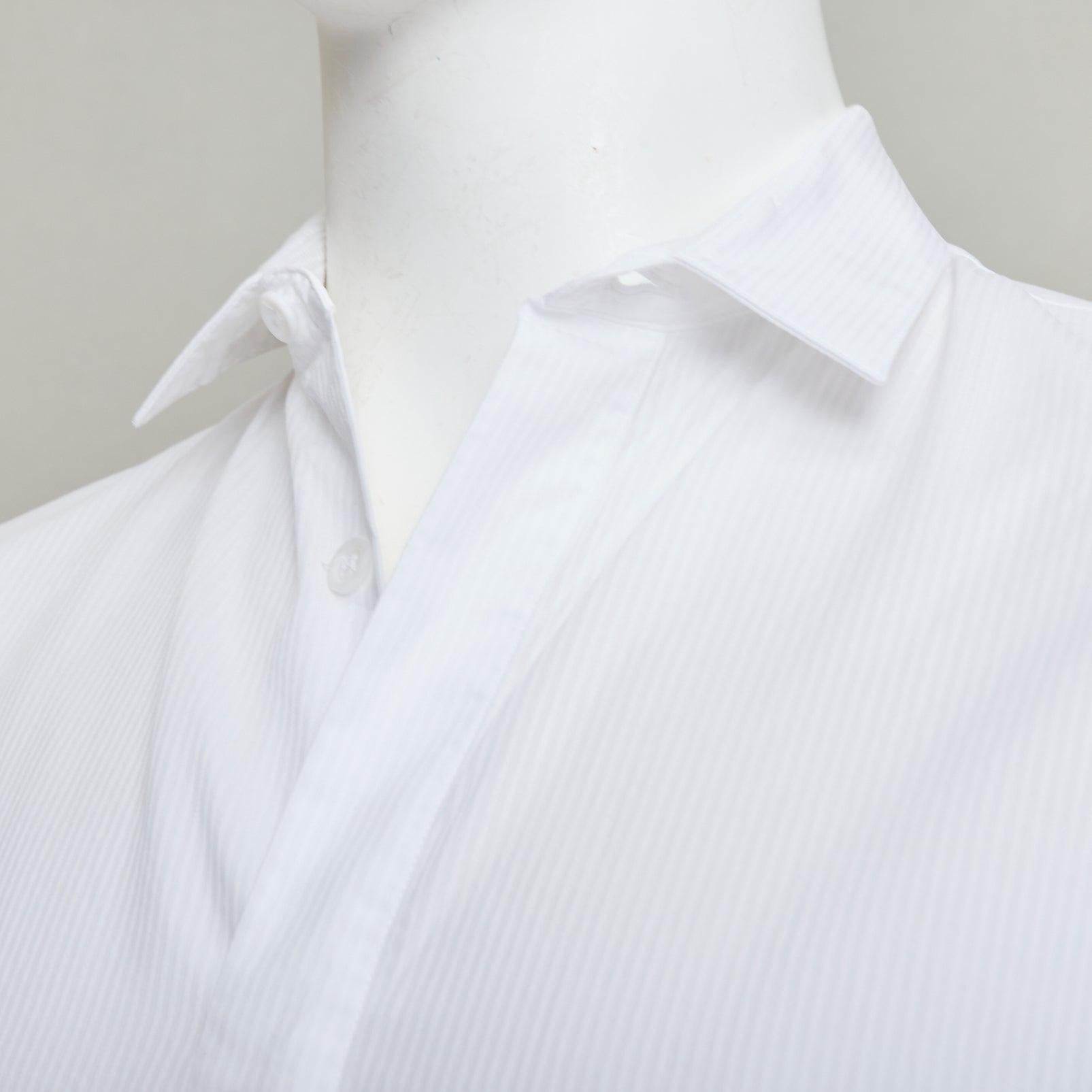 DIOR HOMME Hedi Slimane camisa bordada abeja algodón blanco negro EU39 M en venta 3