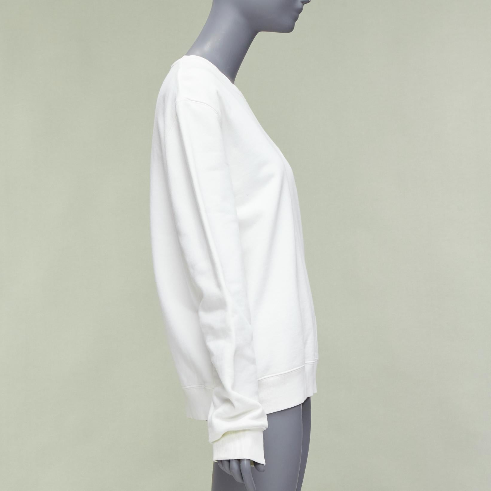 DIOR HOMME Kaws cream yellow cross eye bee embroidery crew sweatshirt L In Good Condition In Hong Kong, NT