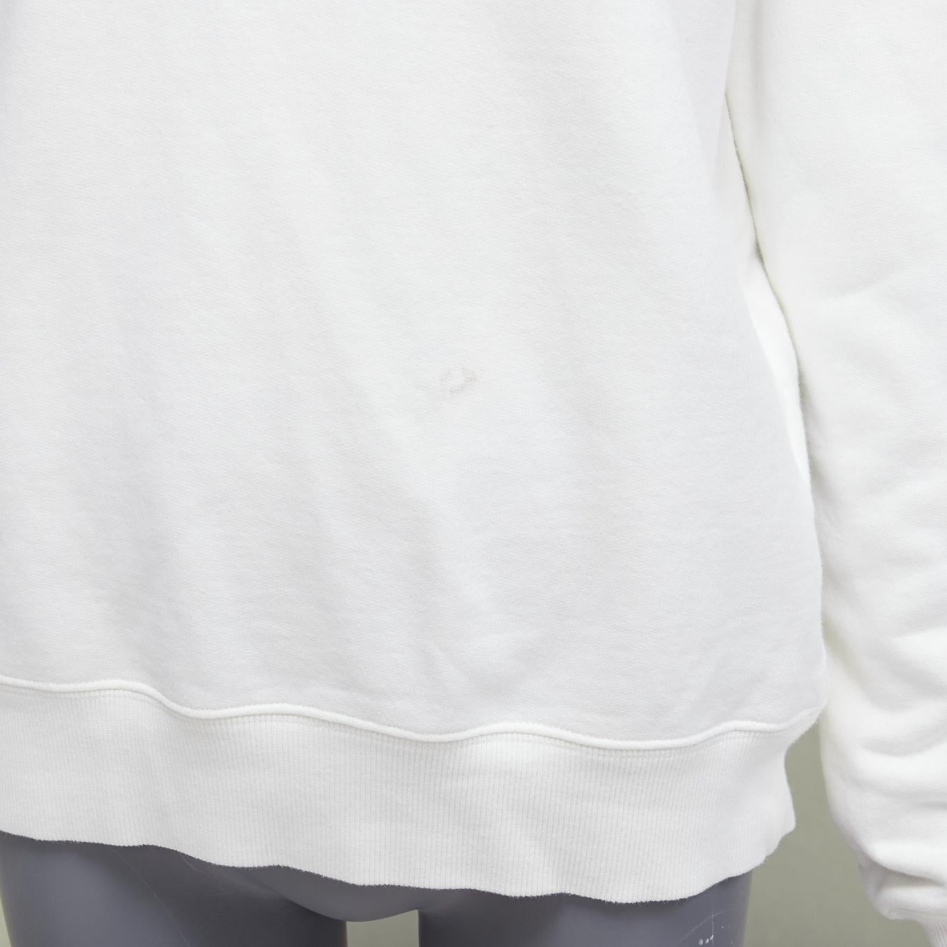 DIOR HOMME Kaws cream yellow cross eye bee embroidery crew sweatshirt L 2
