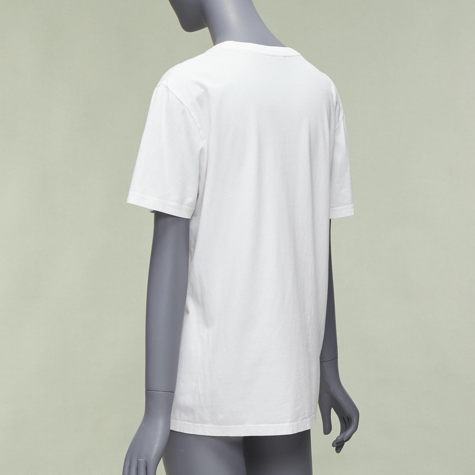 DIOR HOMME Kaws white yellow cross eye logo bee embroidery tshirt XS For Sale 1
