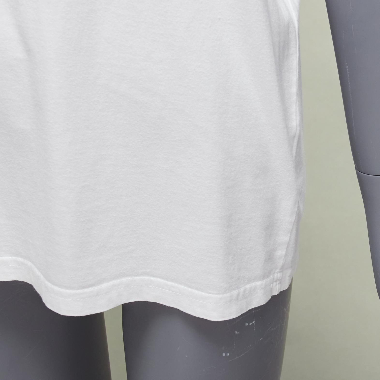 DIOR HOMME Kaws white yellow cross eye logo bee embroidery tshirt XS For Sale 2