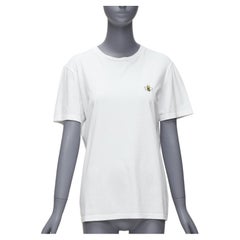 DIOR HOMME Kaws white yellow cross eye logo bee embroidery tshirt XS