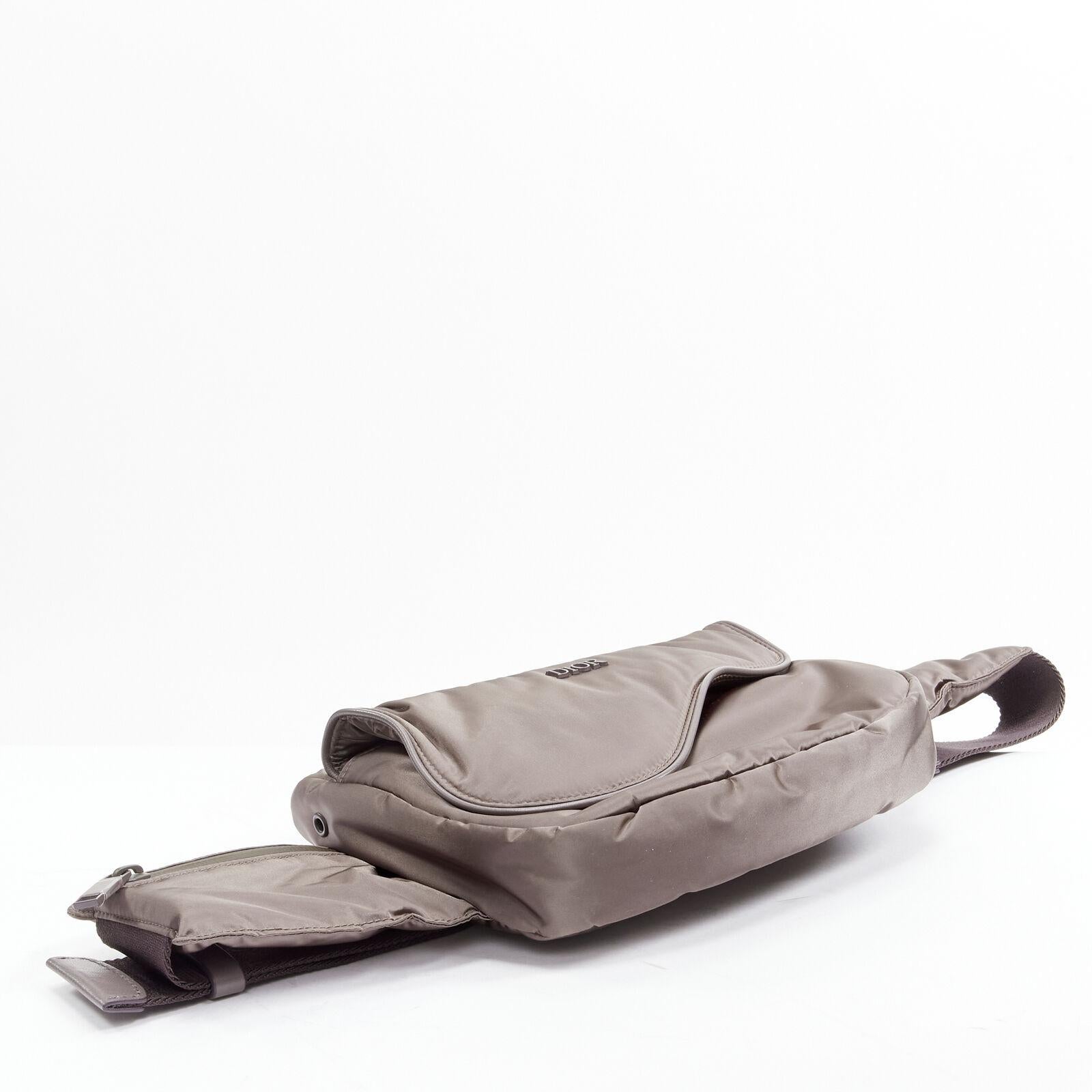 DIOR HOMME Kim Jones 2019 Saddle Universe plum nylon CD buckle 2-way body bag 1