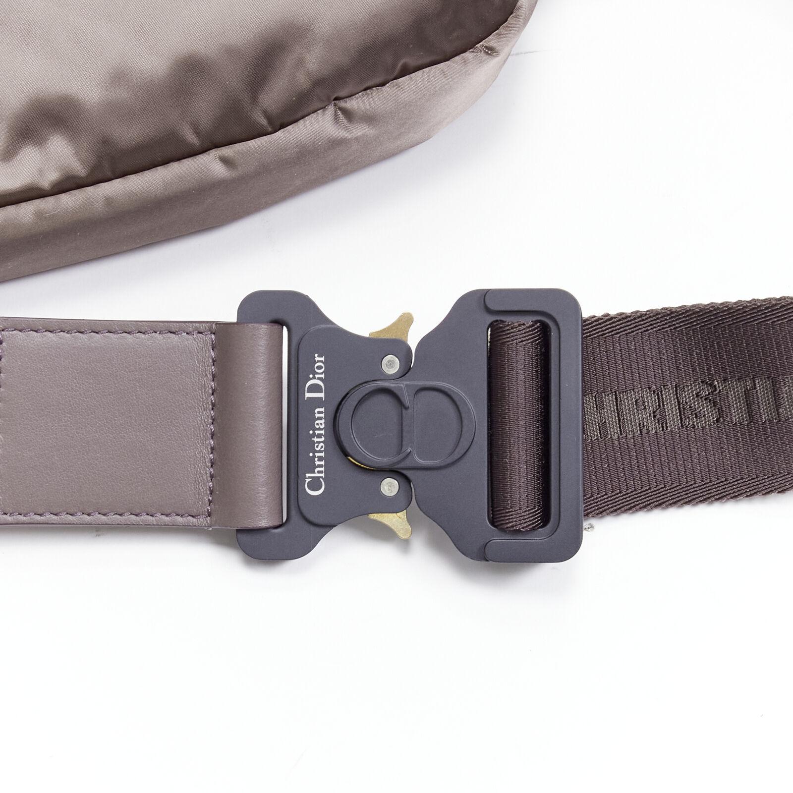 DIOR HOMME Kim Jones 2019 Saddle Universe plum nylon CD buckle 2-way body bag 2