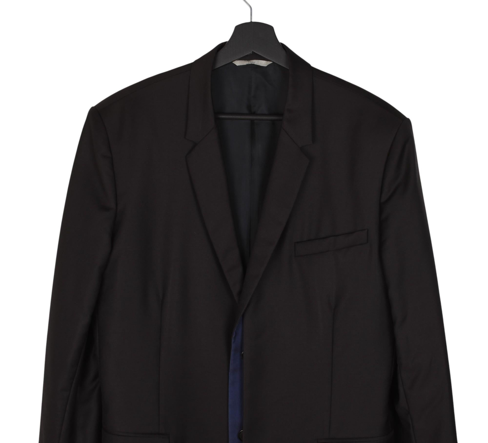 Check my other listings. Have many more designer clothes for sale. Open to any offers.
Item for sale is 100% genuine Dior Homme Patched Blazer Jacket, S1422, ASH9
Color: black with little blue
(An actual color may a bit vary due to individual